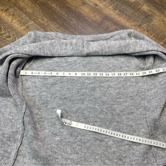 American South Side Gray 100% Alpaca Wool Open Cardigan Sweater Women's Medium - Picture 2 of 10